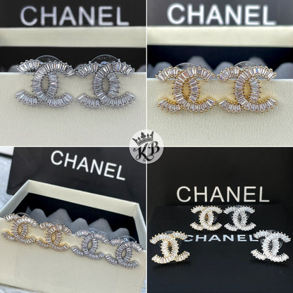 Chanel CC logo earrings