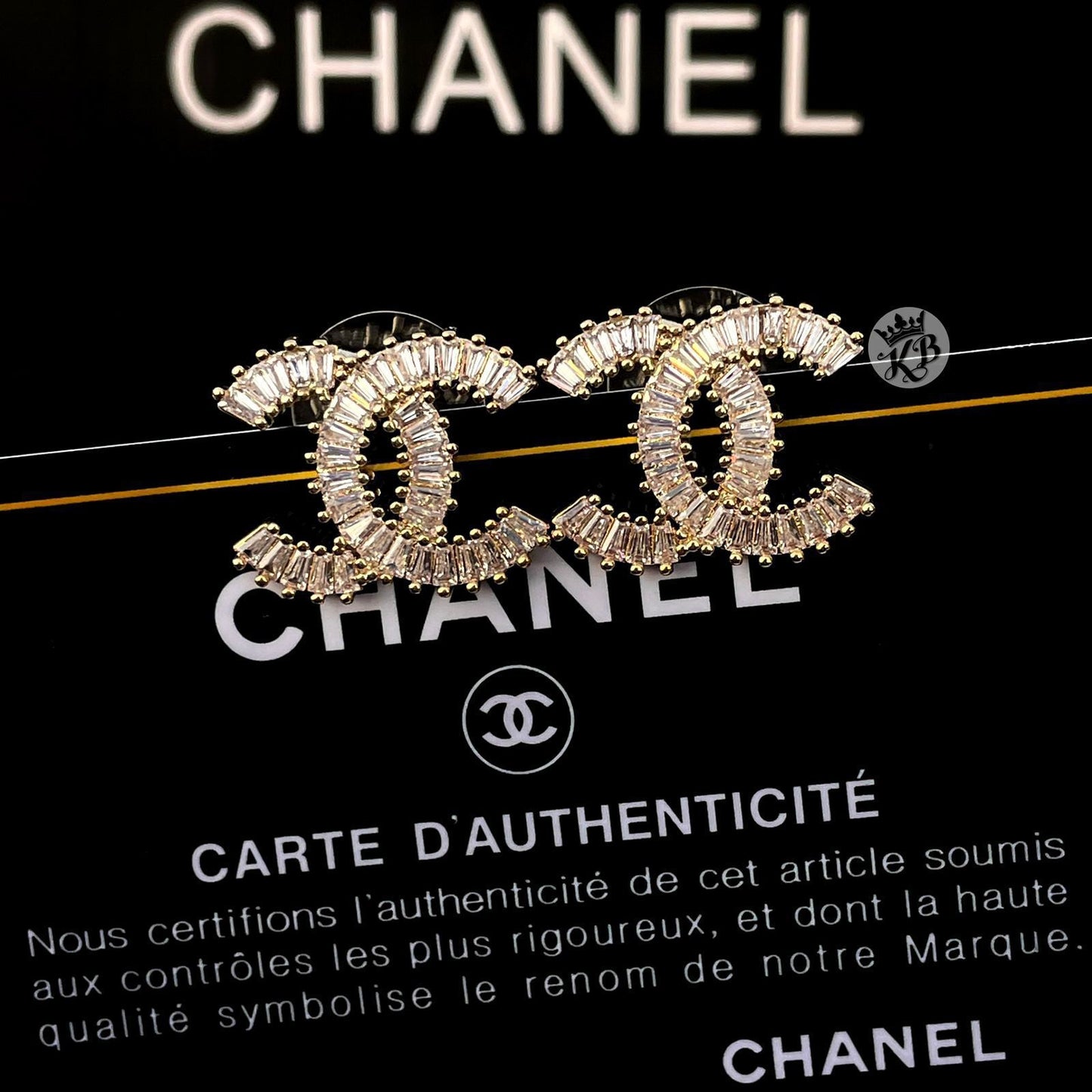 Chanel CC logo earrings