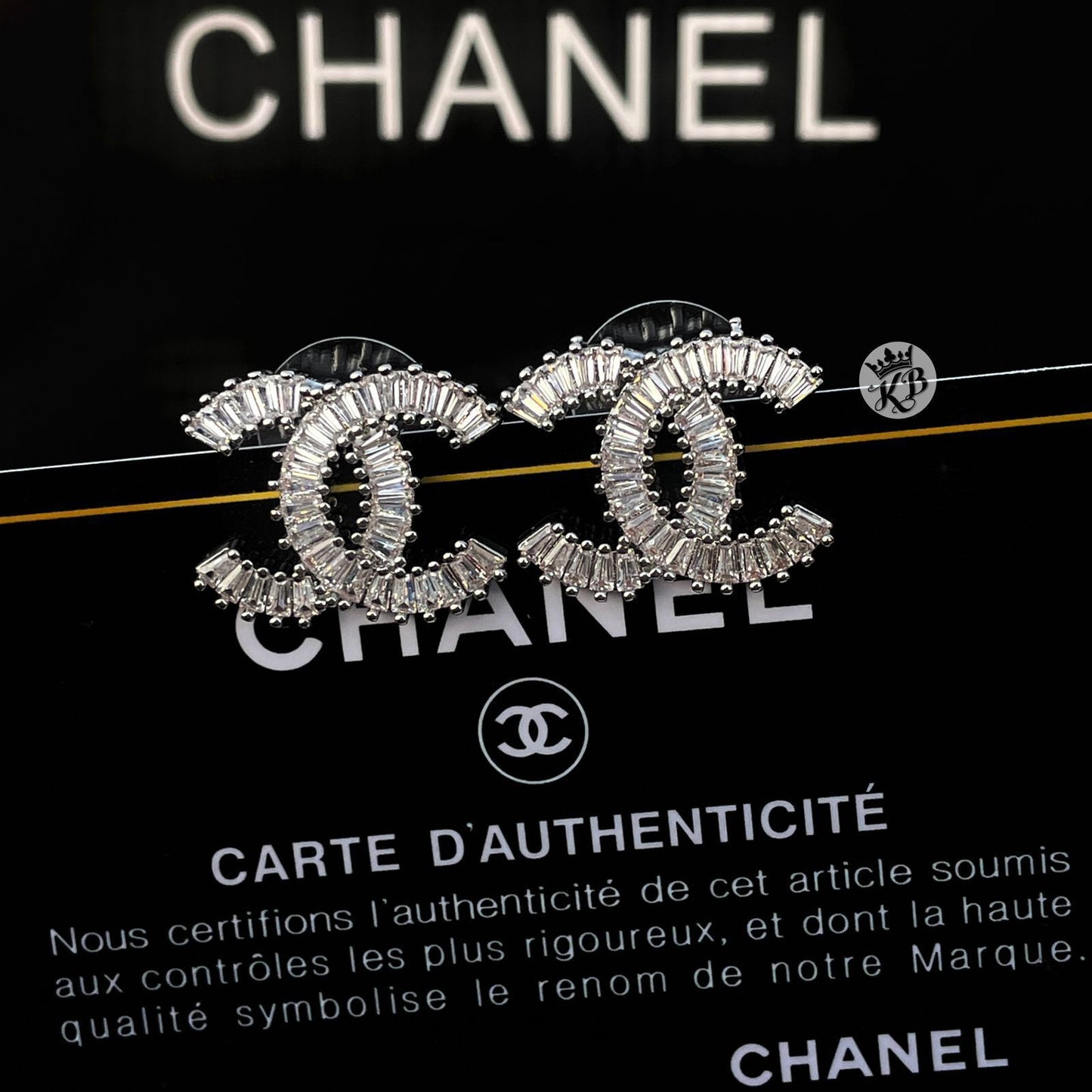 Chanel CC logo earrings