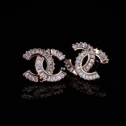 Chanel CC logo earrings