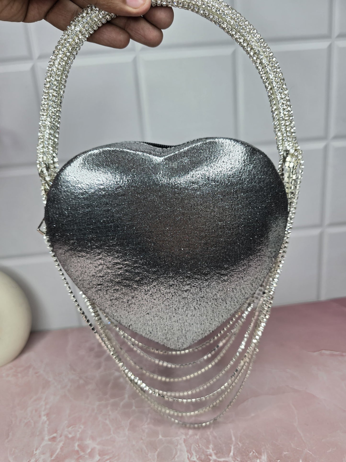 Branded Heart Clutch Bags