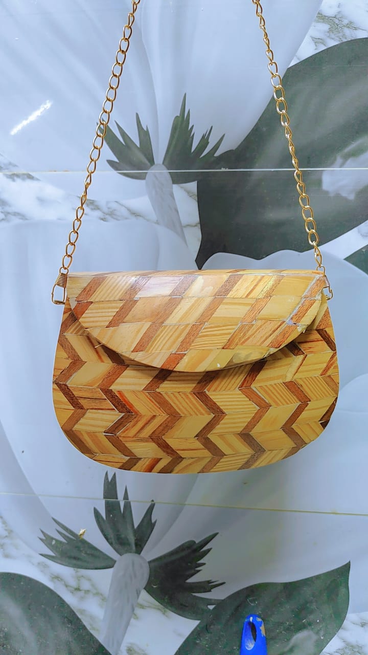 Imported Wooden Clutch