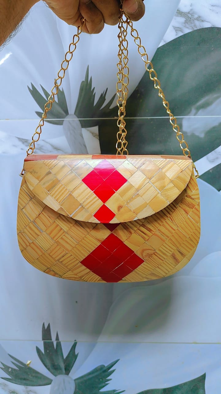 Imported Wooden Clutch