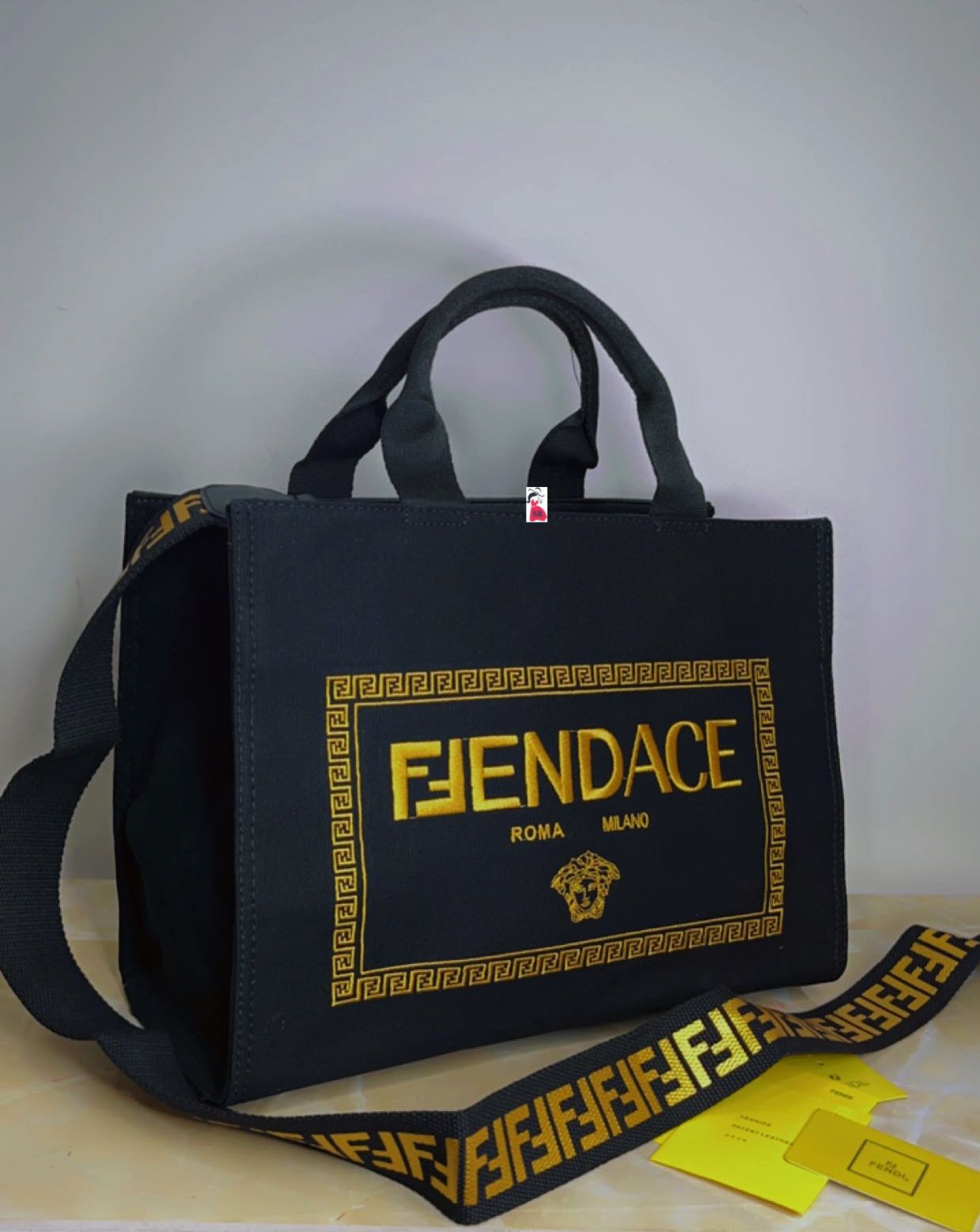 Fendi Versace Canvas Tote