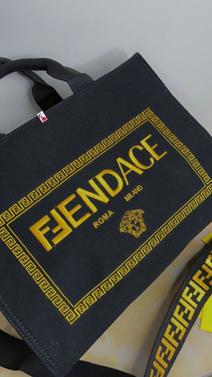 Fendi Versace Canvas Tote